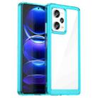 For Xiaomi Redmi Note 12 Pro+ China / Global Colorful Series Acrylic + TPU Phone Case(Transparent Blue) - 1