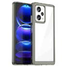 For Xiaomi Redmi Note 12 Pro+ China / Global Colorful Series Acrylic + TPU Phone Case(Transparent Grey) - 1