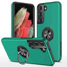 For Samsung Galaxy S22 5G PC + TPU Magnetic Phone Case with Invisible Ring Holder(Dark Green) - 1