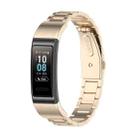 For Huawei Band 4 Pro (TER-B29S) / Band 3 Pro (TER-B29) / Band 3 (TER-B09) Three Beads Steel Wrist Strap Watchband(Champagne) - 1