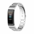 For Huawei Band 4 Pro (TER-B29S) / Band 3 Pro (TER-B29) / Band 3 (TER-B09) Three Beads Steel Wrist Strap Watchband(Silver) - 1