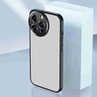 For iPhone 11 Charming Eye Series Lens Protector Skin Frosted Phone Case(Black) - 1