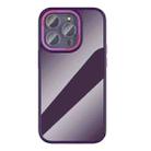 For iPhone 14 Plus Ming Shield Series High Transparent Solid Color Phone Case(Dark Purple) - 1