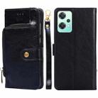 For OPPO K10x 5G Zipper Bag Leather Phone Case(Black) - 1