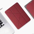 For iPad 10th Gen 10.9 2022 Mutural Multi-fold Smart Leather Tablet Case(Red) - 1