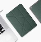 For iPad 10th Gen 10.9 2022 Mutural Multi-fold Smart Leather Tablet Case(Green) - 1