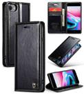 For iPhone SE 2022 / SE 2020 / 7 / 8 CaseMe 003 Crazy Horse Texture Leather Phone Case(Black) - 1