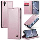 For iPhone XR CaseMe 003 Crazy Horse Texture Leather Phone Case(Pink) - 1