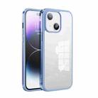 For iPhone 14 Plus SULADA Metal Frame + Nano Glass + TPU Phone Case(Sierra Blue) - 1