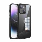 For iPhone 14 Plus SULADA Metal Frame + Nano Glass + TPU Phone Case(Black) - 1