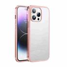 For iPhone 14 Pro SULADA Metal Frame + Nano Glass + TPU Phone Case(Pink) - 1