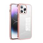 For iPhone 14 Pro Max SULADA Metal Frame + Nano Glass + TPU Phone Case(Pink) - 1