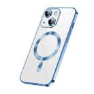 For iPhone 14 Plus SULADA Plating TPU Shockproof Phone Soft Case(Blue) - 1
