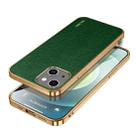 For iPhone 14 Plus SULADA Shockproof TPU + Handmade Leather Phone Case(Green) - 1
