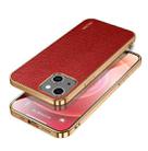 For iPhone 14 Plus SULADA Shockproof TPU + Handmade Leather Phone Case(Red) - 1