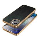 For iPhone 14 Plus SULADA Shockproof TPU + Handmade Leather Phone Case(Black) - 1