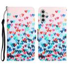For Samsung Galaxy A14 5G Colored Drawing Leather Phone Case(Heart) - 1