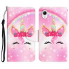 For Samsung Galaxy A23e Colored Drawing Leather Phone Case(Unicorn) - 1