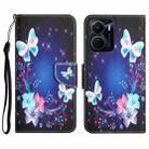 For vivo Y16 Colored Drawing Leather Phone Case(Butterfly) - 1