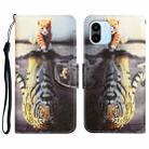 For Xiaomi Redmi A1 Colored Drawing Leather Phone Case(Tiger) - 1