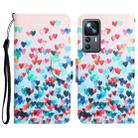 For Xiaomi 12T / 12T Pro / Redmi K50 Ultra Colored Drawing Leather Phone Case(Heart) - 1