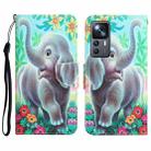 For Xiaomi 12T / 12T Pro / Redmi K50 Ultra Colored Drawing Leather Phone Case(Elephant) - 1