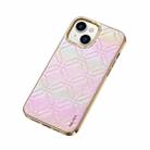 For iPhone 14 SULADA Cooljas Series TPU Sheepskin Texture Phone Protective Case(Bright Pink) - 1