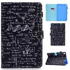 For Galaxy Tab S6 Lite Sewing Thread Horizontal Painted Flat Leather Case with Sleep Function & Pen Cover & Anti Skid Strip & Card Slot & Holder(Equation) - 1