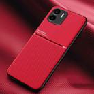 For Xiaomi Redmi A1 4G Classic Tilt Strip Grain Magnetic Shockproof PC + TPU Case(Red) - 1