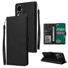 For Infinix Note 11s Multifunctional Horizontal Flip Leather Case with Three Card Slot(Black) - 1