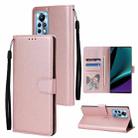 For Infinix Note 11 Pro Multifunctional Horizontal Flip Leather Case with Three Card Slot(Rose Gold) - 1