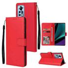 For Infinix Note 11 Pro Multifunctional Horizontal Flip Leather Case with Three Card Slot(Red) - 1