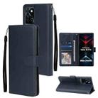 For Infinix Note 10 Pro Multifunctional Horizontal Flip Leather Case with Three Card Slot(Navy Blue) - 1