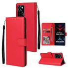 For Infinix Note 10 Pro Multifunctional Horizontal Flip Leather Case with Three Card Slot(Red) - 1