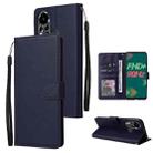 For Infinix Hot 11s Multifunctional Horizontal Flip Leather Case with Three Card Slot(Navy Blue) - 1