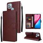 For Infinix Hot 10i Multifunctional Horizontal Flip Leather Case with Three Card Slot(Wine Red) - 1