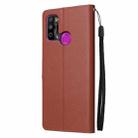 For Infinix Hot 9 Play Multifunctional Horizontal Flip Leather Case with Three Card Slot(Brown) - 3