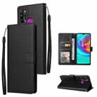 For Infinix Hot 9 Play Multifunctional Horizontal Flip Leather Case with Three Card Slot(Black) - 1