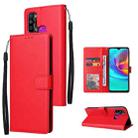 For Infinix Hot 9 Play Multifunctional Horizontal Flip Leather Case with Three Card Slot(Red) - 1