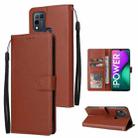 For Infinix Smart 5 Multifunctional Horizontal Flip Leather Case with Three Card Slot(Brown) - 1