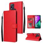 For Infinix Smart 5 Multifunctional Horizontal Flip Leather Case with Three Card Slot(Red) - 1