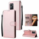 For Realme 9i Multifunctional Horizontal Flip Leather Case with Three Card Slot(Rose Gold) - 1