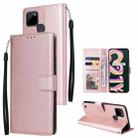 For Realme C21Y / C25Y Multifunctional Horizontal Flip Leather Case with Three Card Slot(Rose Gold) - 1