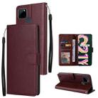 For Realme C21Y / C25Y Multifunctional Horizontal Flip Leather Case with Three Card Slot(Wine Red) - 1