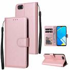 For Realme C2 Multifunctional Horizontal Flip Leather Case with Three Card Slot(Rose Gold) - 1