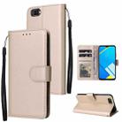 For Realme C2 Multifunctional Horizontal Flip Leather Case with Three Card Slot(Gold) - 1