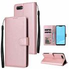 For OPPO A5 / A3s / A12e / C1 Multifunctional Horizontal Flip Leather Case with Three Card Slot(Rose Gold) - 1