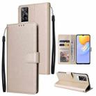 For vivo Y31 Multifunctional Horizontal Flip Leather Case with Three Card Slot(Gold) - 1