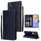 For vivo Y31 Multifunctional Horizontal Flip Leather Case with Three Card Slot(Navy Blue) - 1