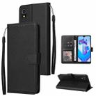 For vivo Y91C / Y1s Multifunctional Horizontal Flip Leather Case with Three Card Slot(Black) - 1